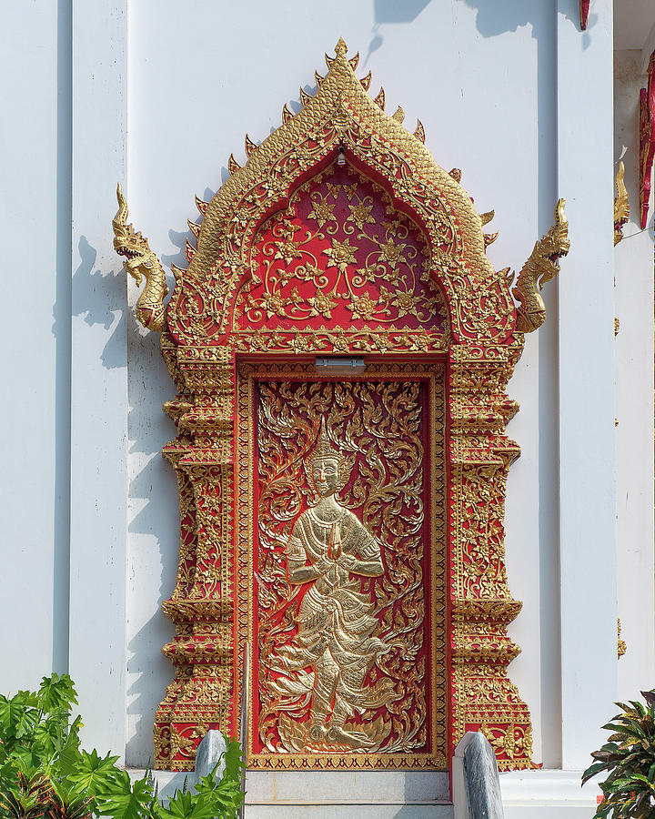 Wat Jed Yod Phra Wihan Rear Door DTHCM0916 Photograph by Gerry Gantt