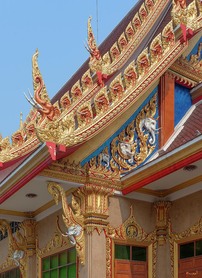 Wat Kaeo Phaithun Hall Corner and Gable DTHB1859 Photograph by Gerry Gantt
