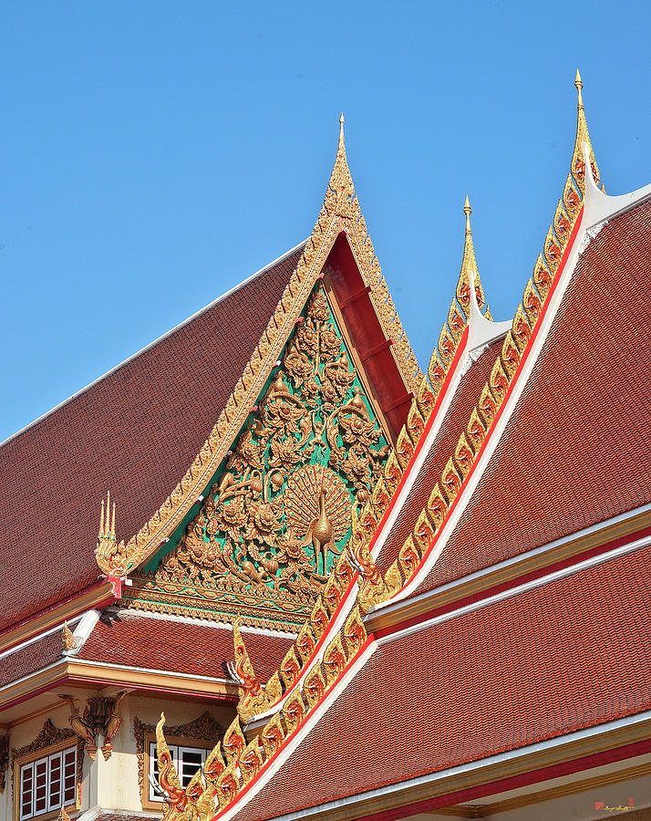 Wat Kaeo Phaithun Hall Gable DTHB0847 Photograph by Gerry Gantt