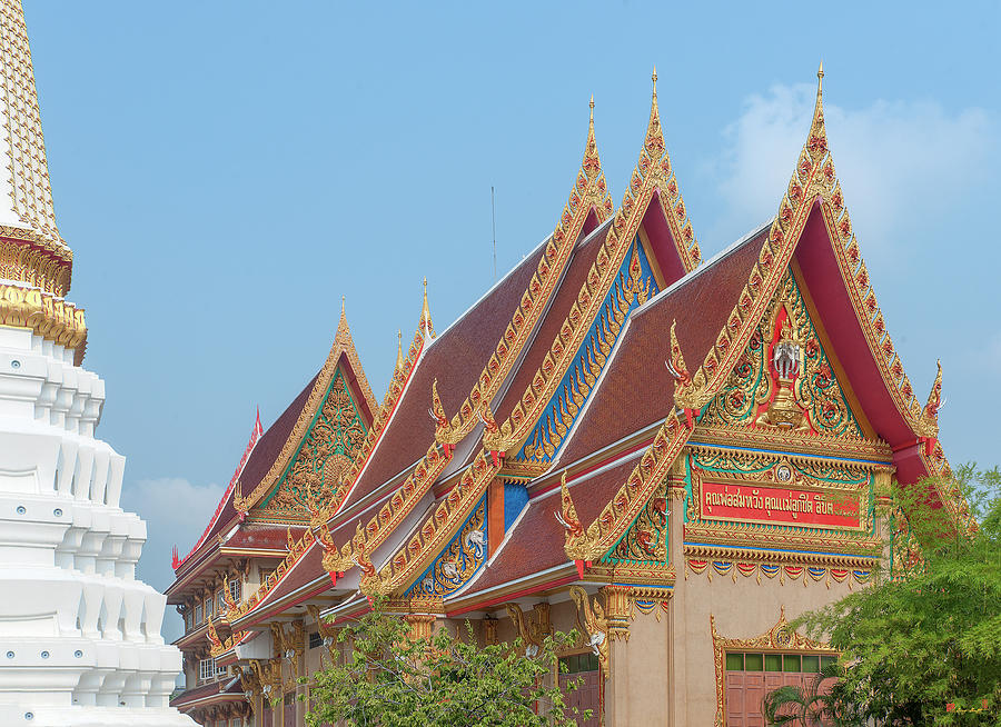 Wat Kaeo Phaithun Hall Gables DTHB1858 Photograph by Gerry Gantt