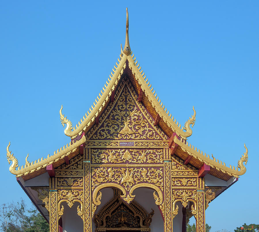 Wat Kantharam Phra Ubosot Gable DTHCM1023 Photograph by Gerry Gantt