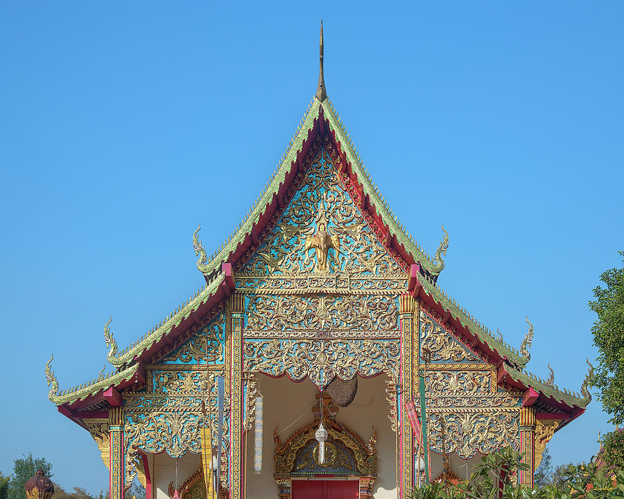 Wat Kantharam Phra Wihan Gable DTHCM1016 Photograph by Gerry Gantt
