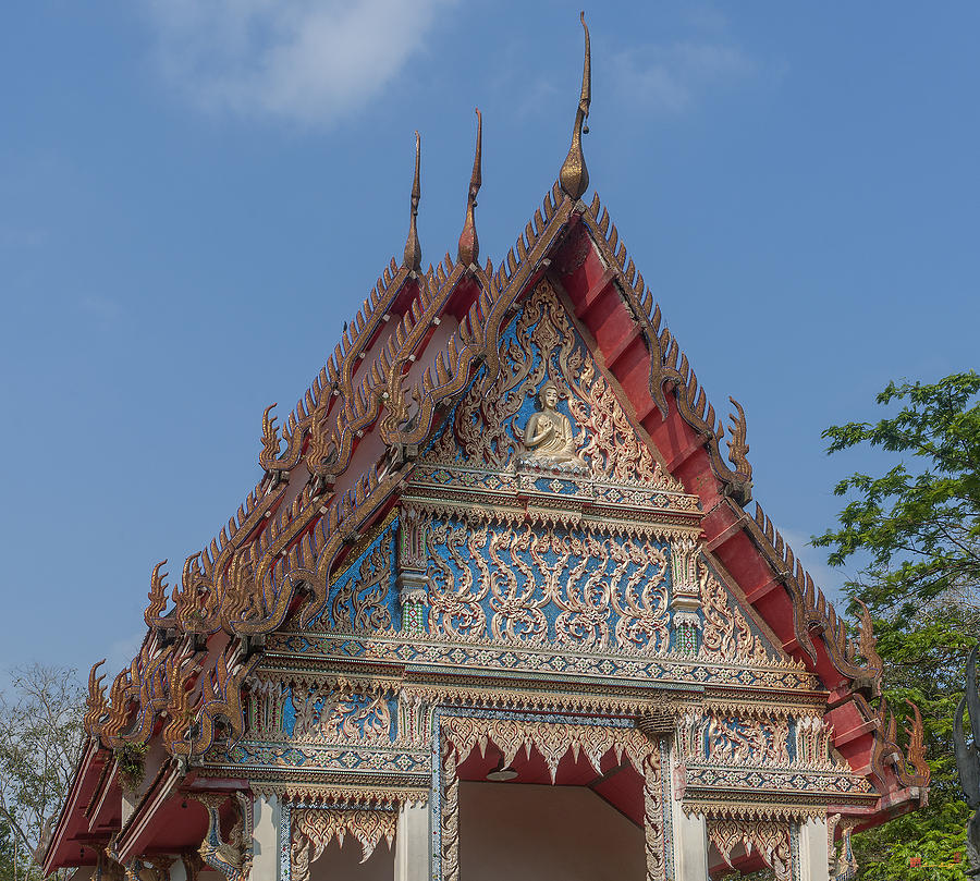 Wat Kao Kaew Phra Ubosot Gable DTHCP0020 Photograph by Gerry Gantt