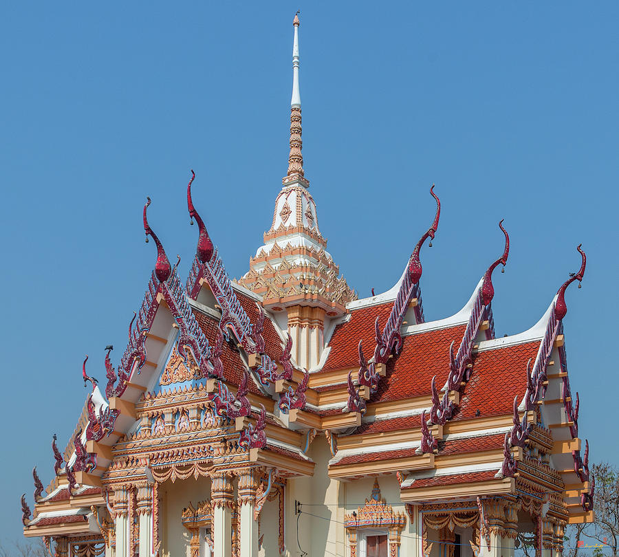 Wat Khiriwong Wihan Roof DTHNS0067 Photograph by Gerry Gantt
