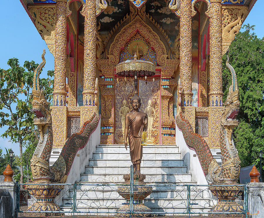 Wat Mae Faek Luang Phra Ubosot Entrance DTHCM1892 Photograph by Gerry Gantt