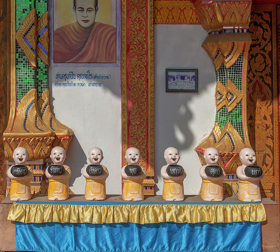 Wat Mae Faek Luang Phra Wihan Daily Merit Bowls DTHCM1879 Photograph by Gerry Gantt