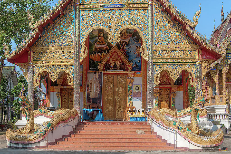 Wat Mae Faek Luang Phra Wihan Entrance DTHCM1876 Photograph by Gerry Gantt