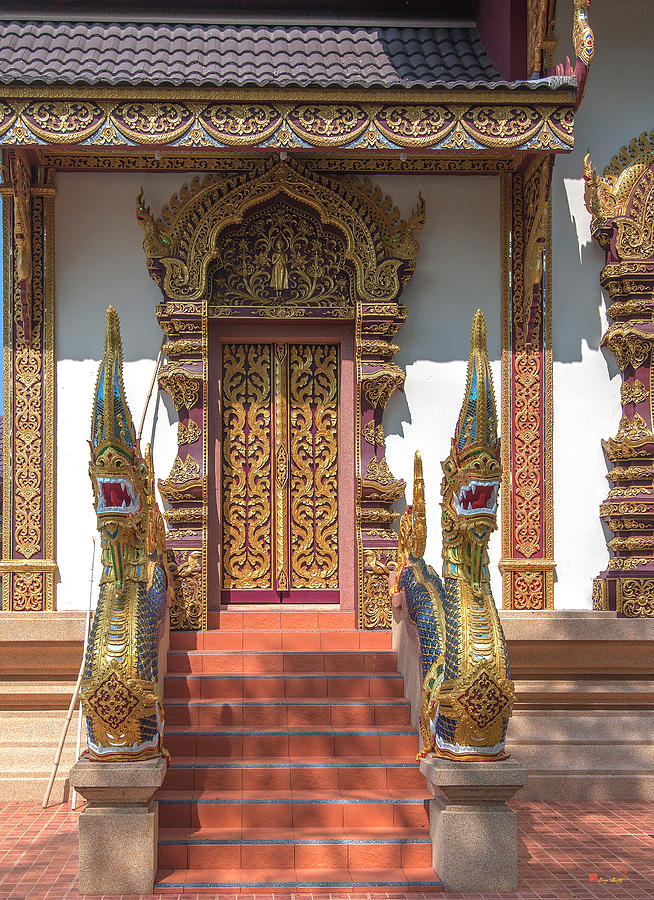 Wat Mae San Pa Daet Wihan Luang Door DTHLU0214 Photograph by Gerry Gantt