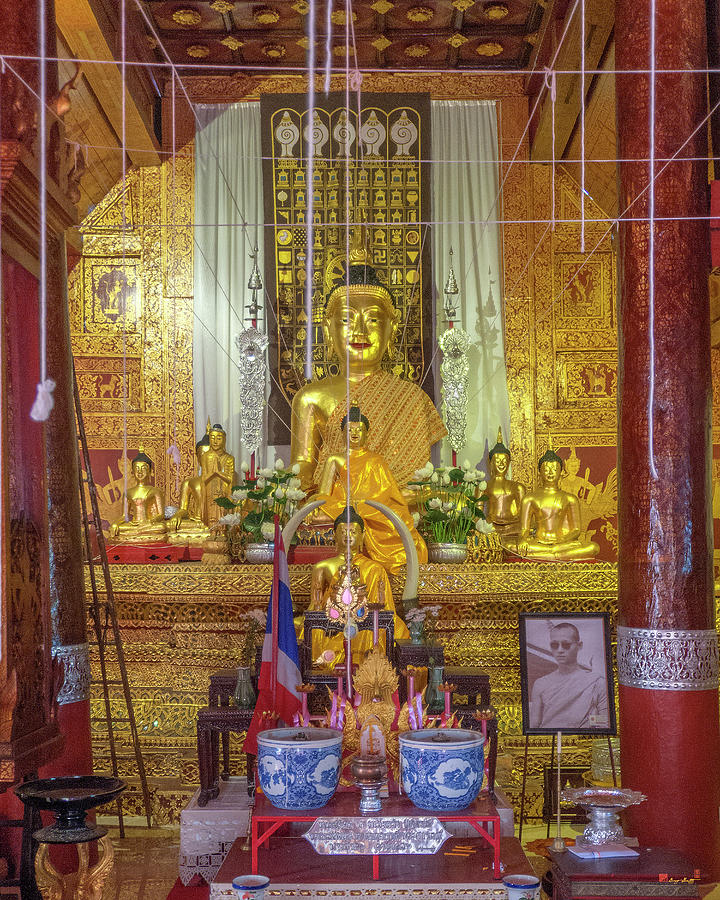 Wat Mahawan Phra Wihan Buddha Images DTHCM1169 Photograph by Gerry Gantt