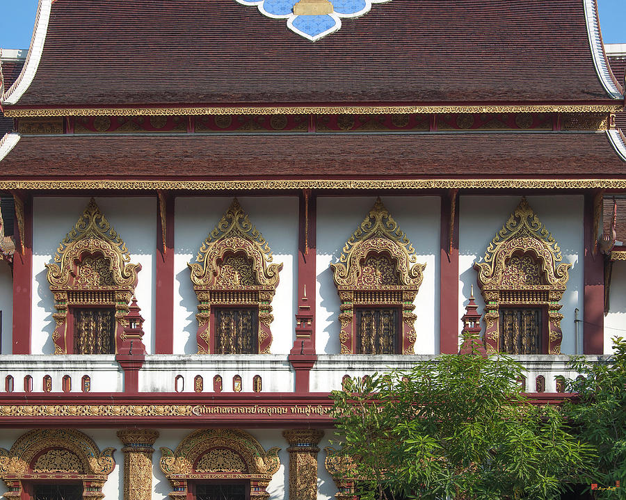 Wat Montien Phra Ubosot Windows DTHCM0527 Photograph by Gerry Gantt