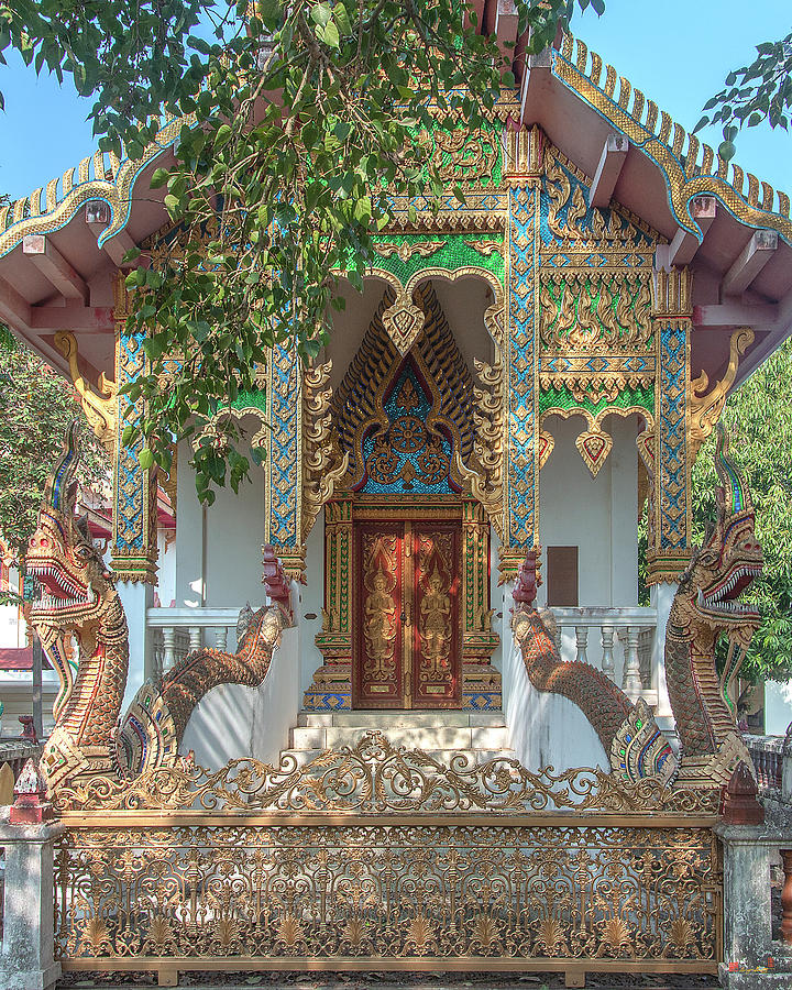 Wat Nam Phueng Phra Ubosot Entrance DTHLA0012 Photograph by Gerry Gantt