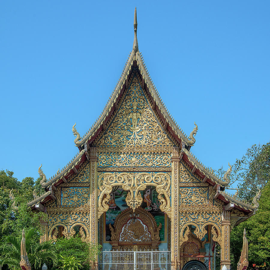 Wat Nong Seng Phra Wihan Gable DTHLU0327 Photograph by Gerry Gantt