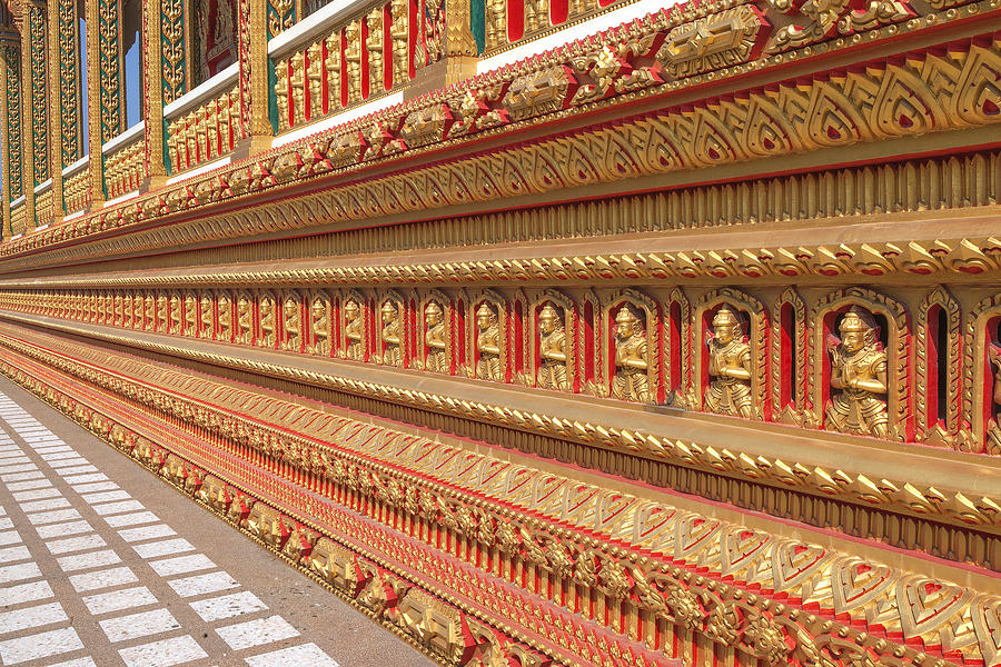 Wat Nong Yai Phra Ubosot Foundation DTHCB0219 Photograph by Gerry Gantt