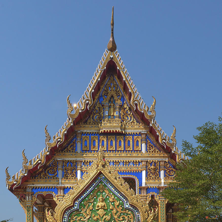 Wat Nong Yai Phra Ubosot Gable DTHCB0211 Photograph by Gerry Gantt