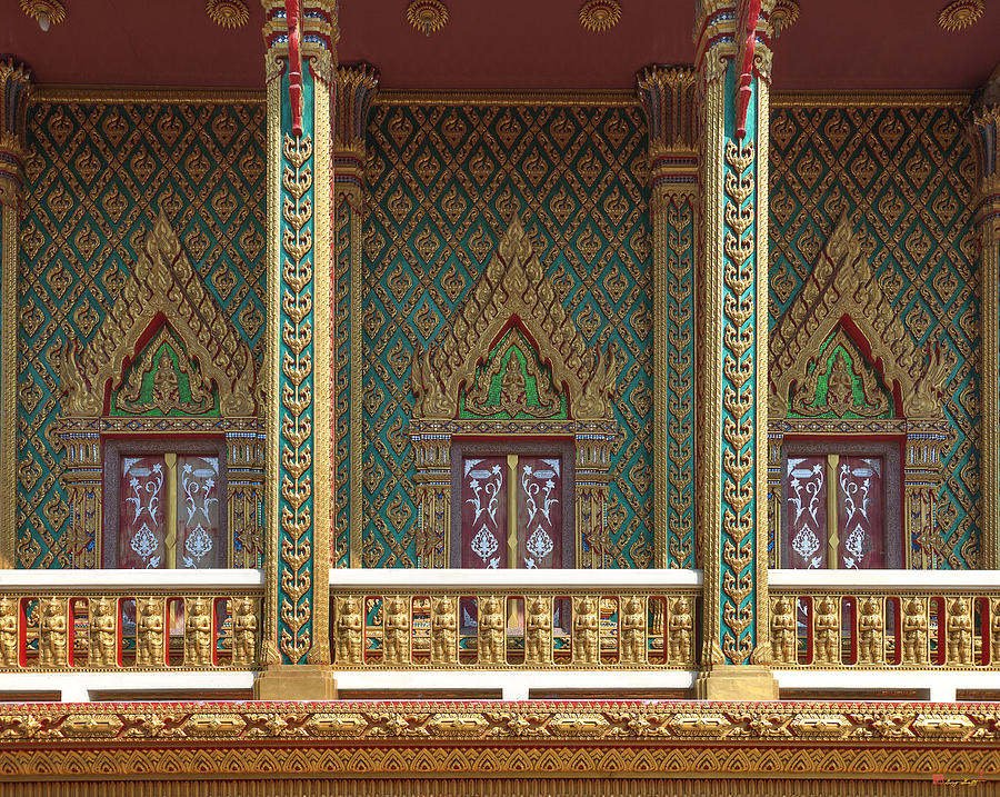 Wat Nong Yai Phra Ubosot Windows DTHCB0216 Photograph by Gerry Gantt