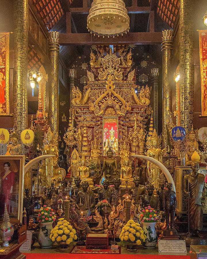 Wat Pa Dara Phirom Phra Wihan Buddha Images DTHCM1619 Photograph by Gerry Gantt