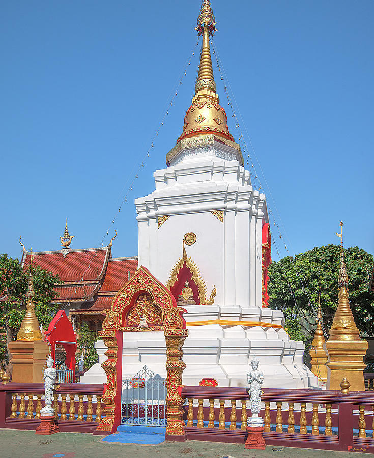 Wat Pa Koi Tai Phra That Chedi Base DTHCM1473 Photograph by Gerry Gantt