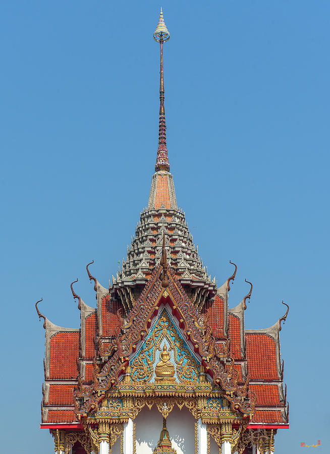 Wat Photharam Buddha Image Shrine Gable and Spire DTHNS0085 Photograph by Gerry Gantt