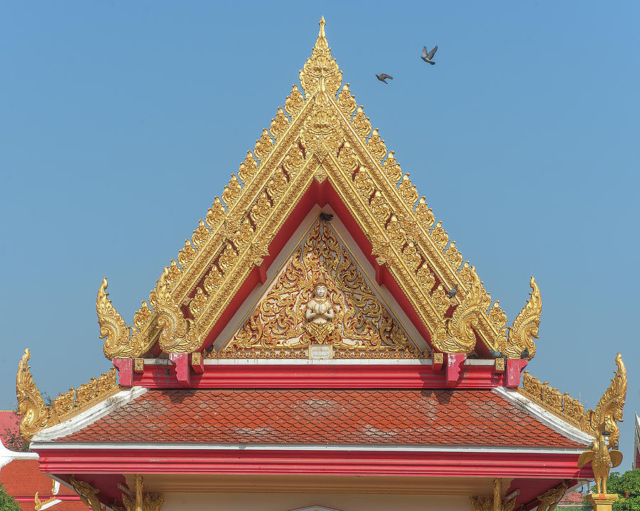 Wat Photharam Gable DTHNS0087 Photograph by Gerry Gantt