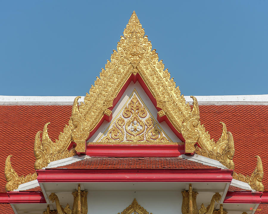 Wat Photharam Gable DTHNS0088 Photograph by Gerry Gantt
