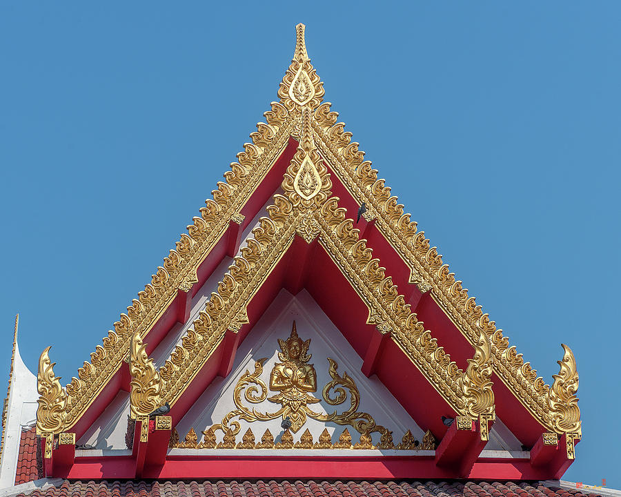 Wat Photharam Gable DTHNS0090 Photograph by Gerry Gantt