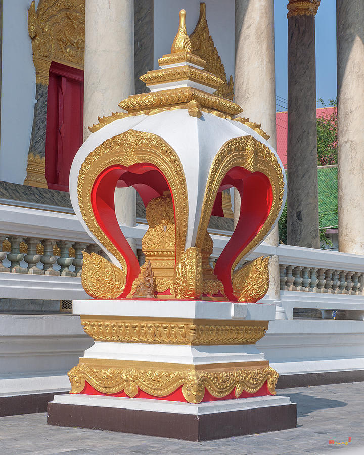 Wat Photharam Phra Ubosot Boundary Stone DTHNS0080 Photograph by Gerry Gantt