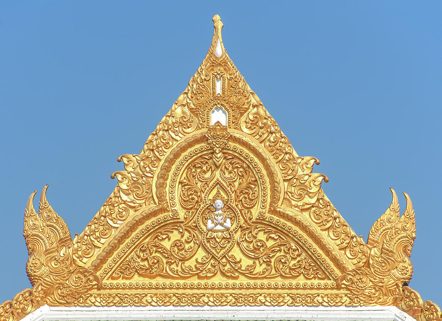 Wat Photharam Phra Ubosot Gable DTHNS0075 Photograph by Gerry Gantt