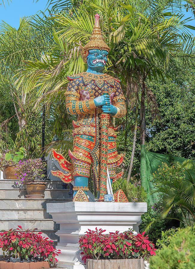 Wat Phra That Doi Kham Phra Buddha Napeesipinkarat Guardian Giant DTHCM2376 Photograph by Gerry Gantt