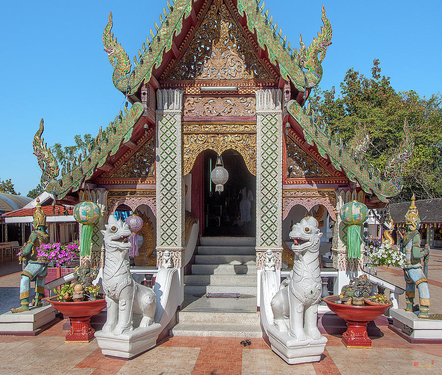 Wat Phra That Doi Kham Phra Wihan Entrance DTHCM2357 Photograph by Gerry Gantt