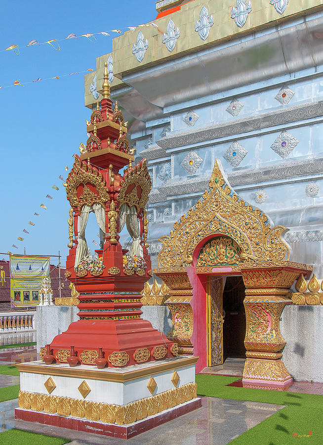 Wat Phra That Doi Saket Phra That Chedi Shrine and Doorway DTHCM2173 Photograph by Gerry Gantt