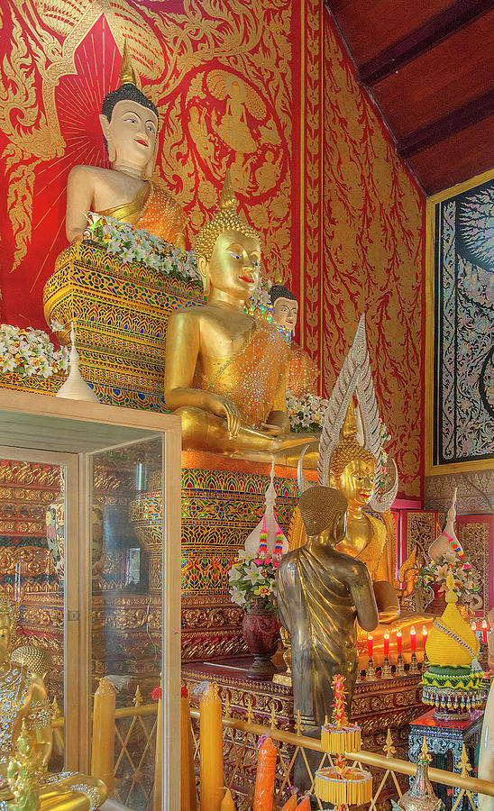 Wat Phra That Doi Saket Phra Wihan Buddha Images DTHCM2184 Photograph by Gerry Gantt