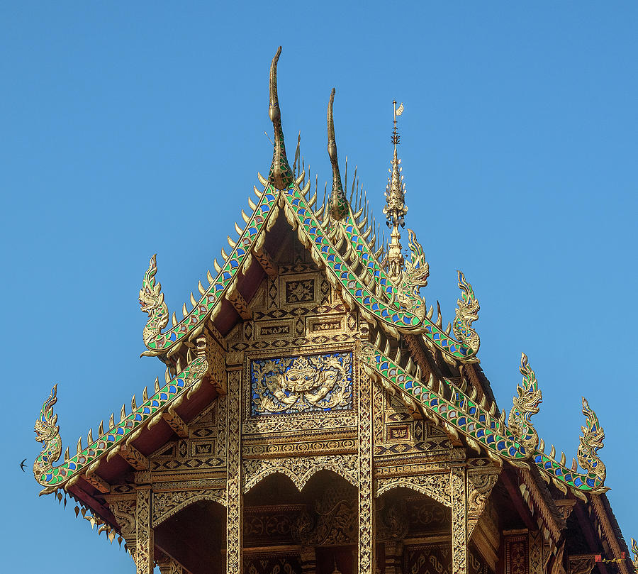 Wat Phra That Hariphunchai  Ho Tham Gable DTHLU0042 Photograph by Gerry Gantt