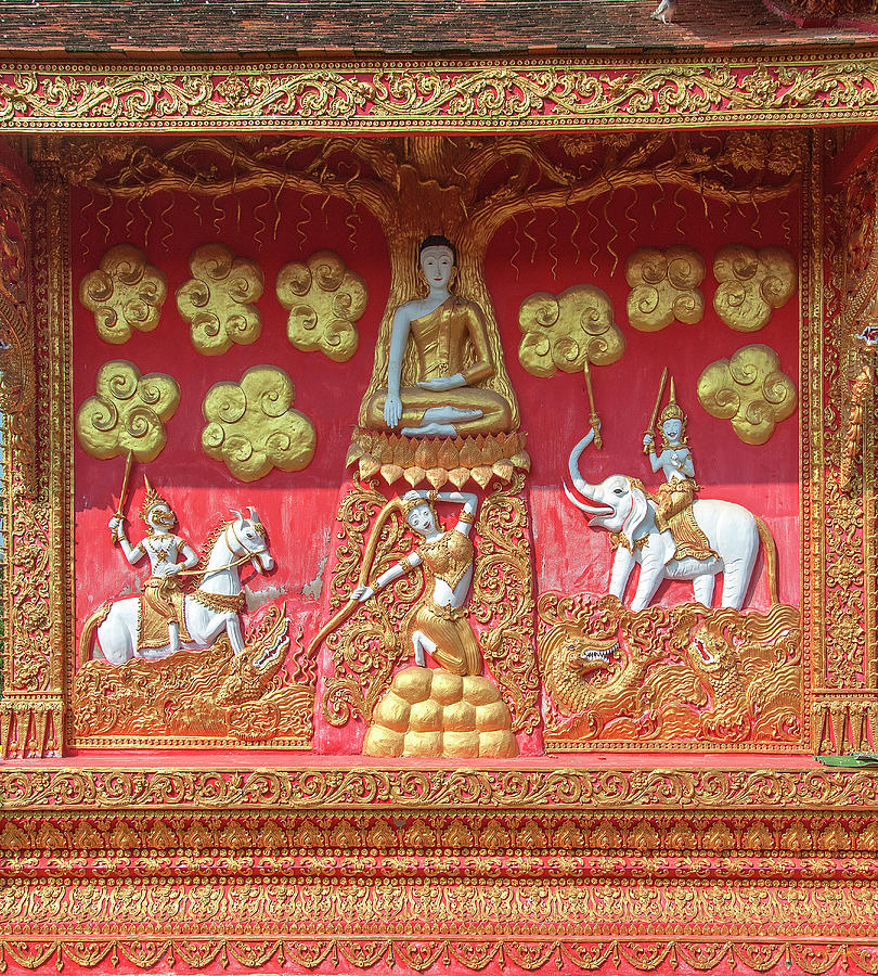 Wat Phra That Lampang Luang Phra Wihan Wall Mural DTHLA0071 Photograph by Gerry Gantt