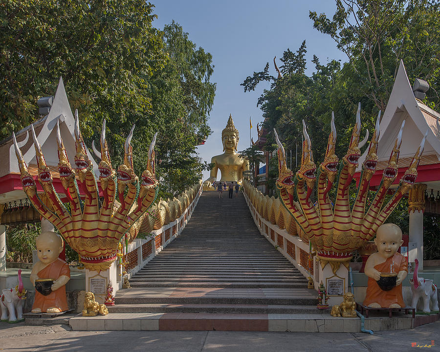 Wat Phra Yai Stairway to Sukothai Walai-Cholatharn Buddha DTHCB0001 Photograph by Gerry Gantt
