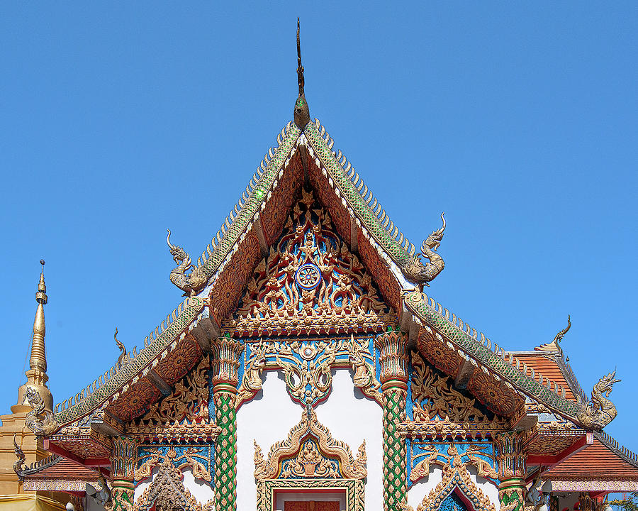 Wat Phratat Chom Taeng Phra Ubosot Gable DTHCM1691 Photograph by Gerry Gantt