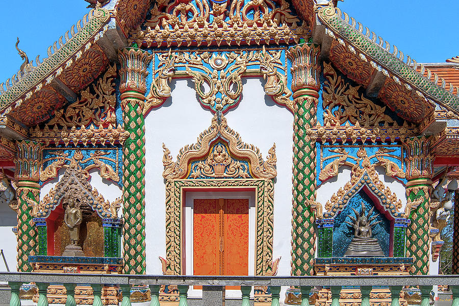 Wat Phratat Chom Taeng Phra Ubosot Side Entrance DTHCM1692 Photograph by Gerry Gantt