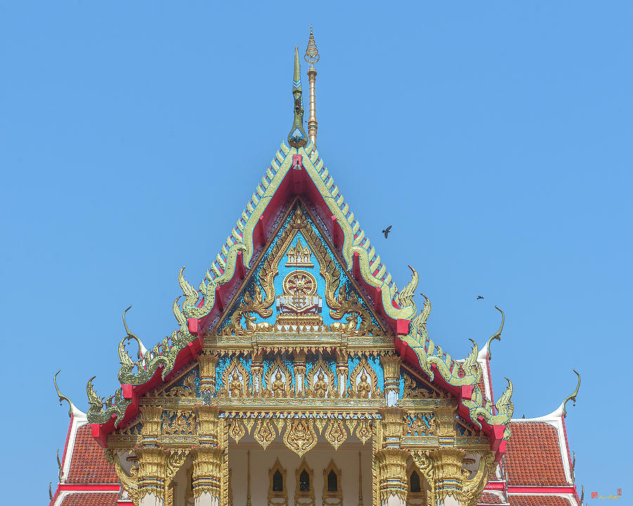 Wat Phrom Chariyawat Phra Ubosot Gable DTHNS0116 Photograph by Gerry Gantt
