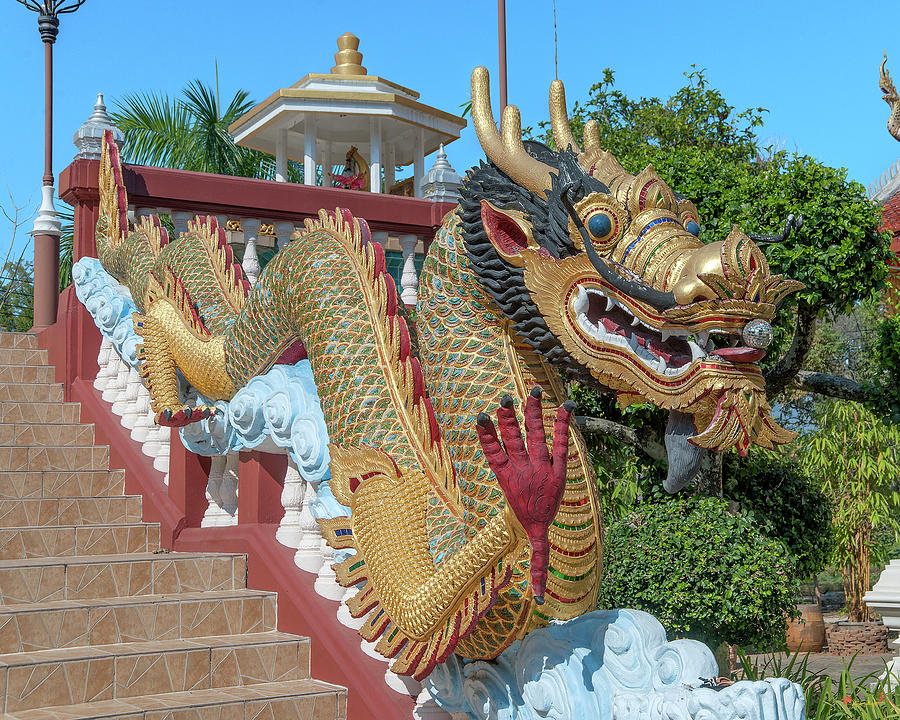 Wat Piyaram Wealth Luck Buddha Shrine Dragon DTHCM1235 Photograph by Gerry Gantt
