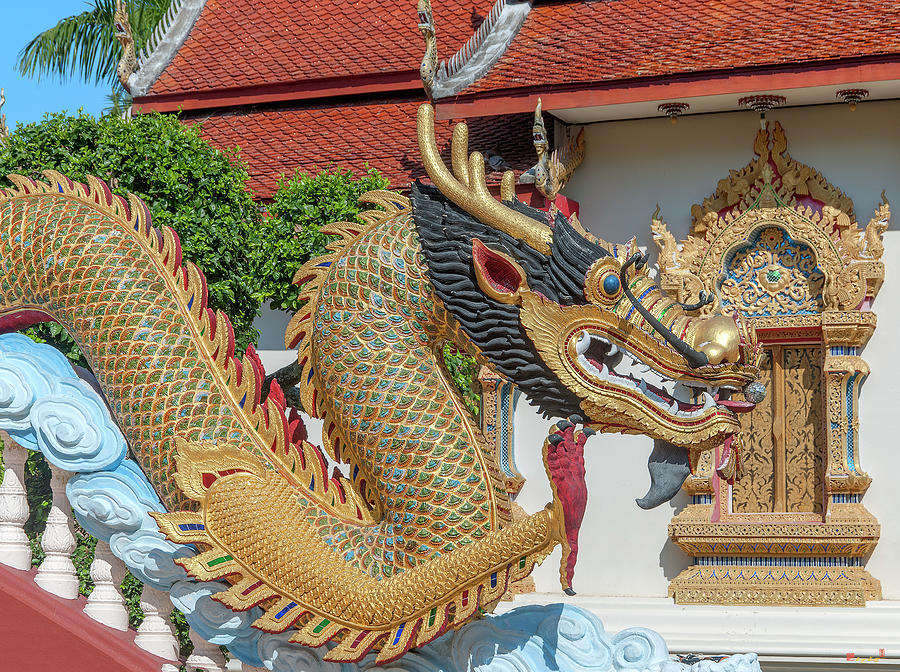 Wat Piyaram Wealth Luck Buddha Shrine Dragon DTHCM1237 Photograph by Gerry Gantt