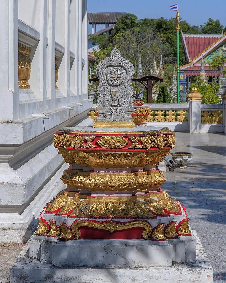 Wat Prachum Khongkha Phra Ubosot Boundary Stone DTHCB0169 Photograph by Gerry Gantt