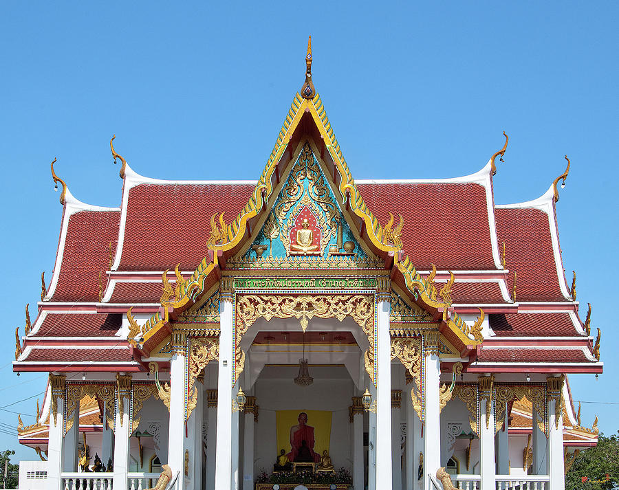Wat Ratcha Khruet Wihan of Luang Phawphiphatrohmkahnee Roof DTHB0895 Photograph by Gerry Gantt