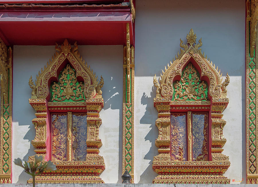 Wat Rong Sao Phra Ubosot Windows DTHLU0170 Photograph by Gerry Gantt