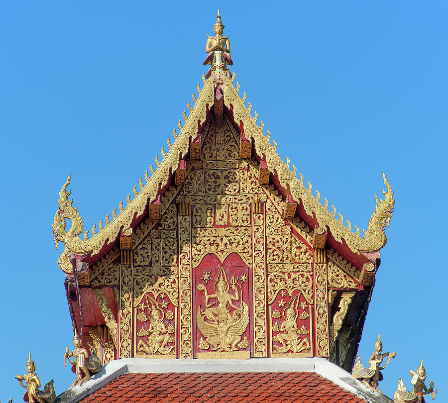 Wat Saen Fang Phra Ubosot Gable DTHCM1129 Photograph by Gerry Gantt