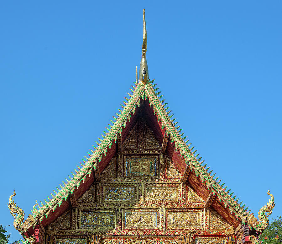 Wat Saen Fang Phra Wihan Top Gable DTHCM1119 Photograph by Gerry Gantt