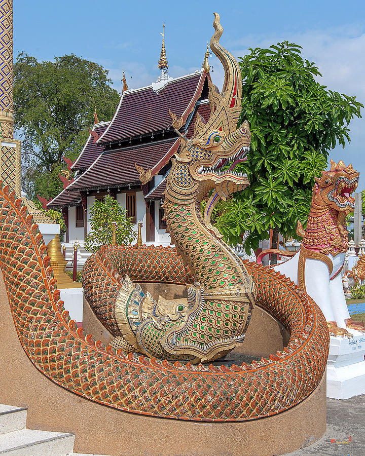 Wat San Pu Loei Phra Wihan Makara and Naga Guardian DTHCM2264 Photograph by Gerry Gantt