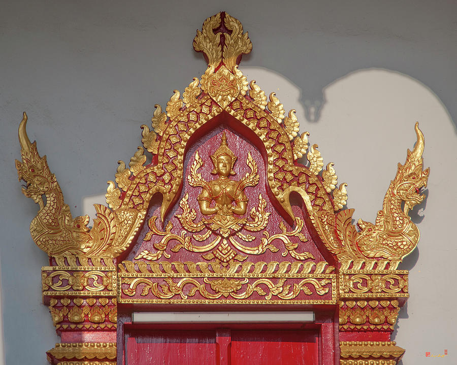 Wat Santiwan Phra Wihan Door Lintel DTHCM0983 Photograph by Gerry Gantt