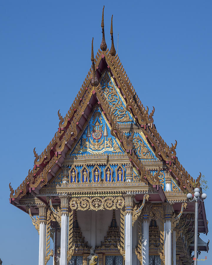 Wat Sawangfa Pruetaram Phra Ubosot Gable DTHCB0107 Photograph by Gerry Gantt