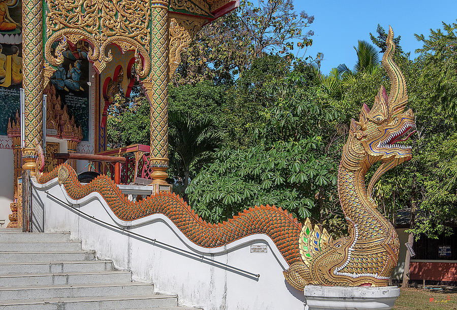 Wat Si Chomphu Phra Wihan Makara and Naga DTHCM1709 Photograph by Gerry Gantt
