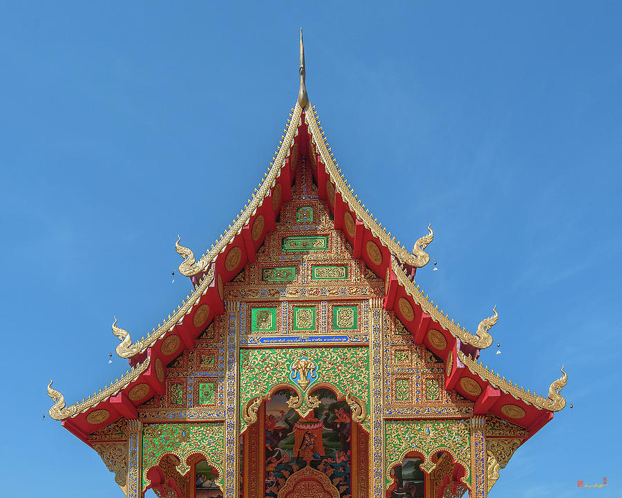 Wat Si Chum Phra Ubosot Gable DTHLU0118 Photograph by Gerry Gantt
