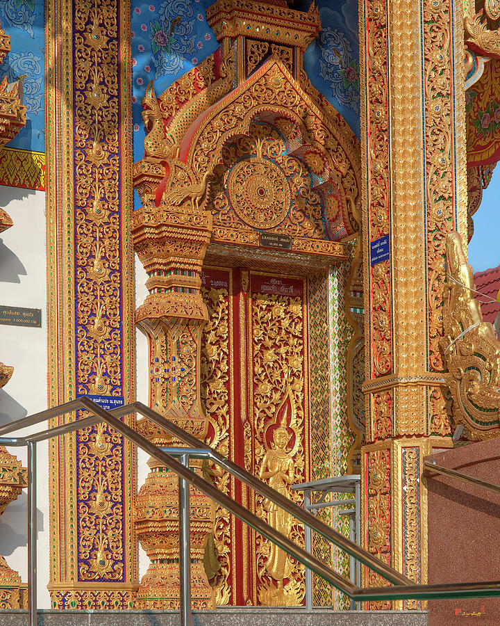 Wat Si Lom Phra Wihan Side Door DTHCM1009 Photograph by Gerry Gantt